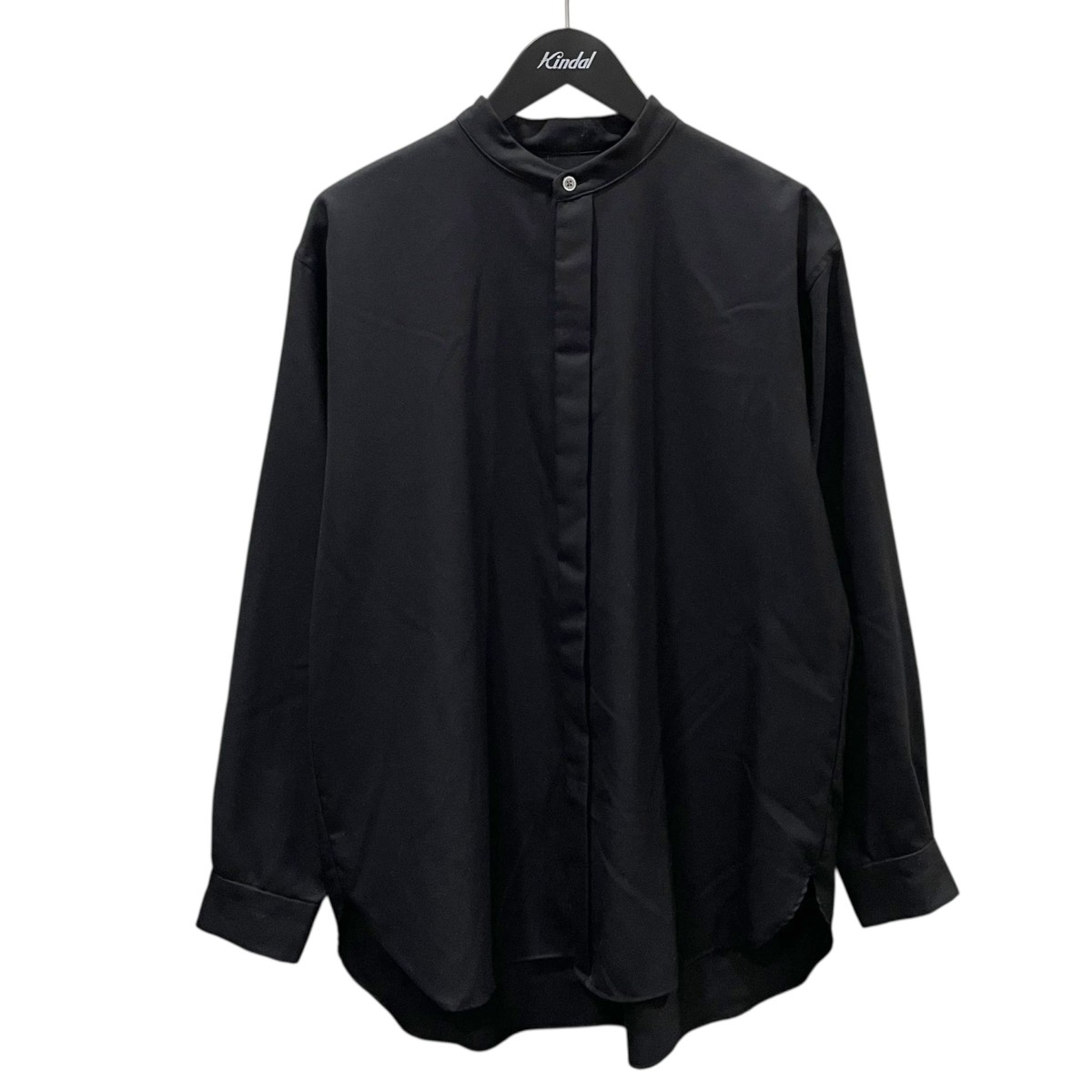【中古】mb バンドカラーシャツ  HIGH-END BISHU WOOL ハイエンド尾州羊毛プルオーバー HBW038 黒いこと 大きさ：S 【120326】（エムビー）