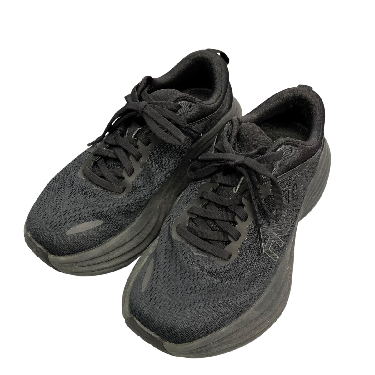 【中古】<br>HOKA<br>WMNS BONDI 8 スニーカー 1127952 ブラック サイズ：22<br>【価格見直し】