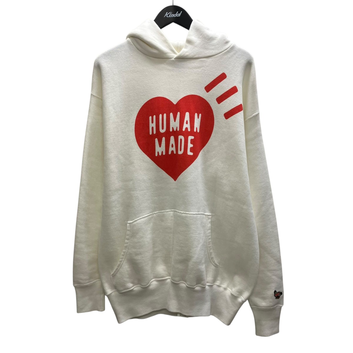 【中古】HUMAN MADEHEART LOGO HOODIE ハートロゴパーカー ホワイト サイズ：XL【価格見直し】｜ブランド古着のカインドオル 14,933円