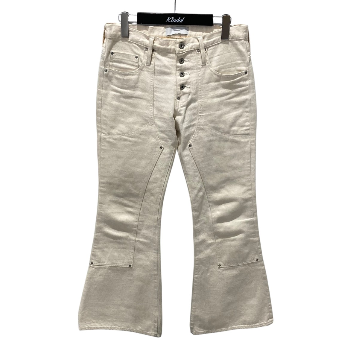 【中古】 SUGARHILL　 21SS WASHED DOUBLE KNEE BELL BOTTOM PANTS デニムパンツ 21SSPT05 ベージュ サイズ：1 【130326】（シュガーヒル）