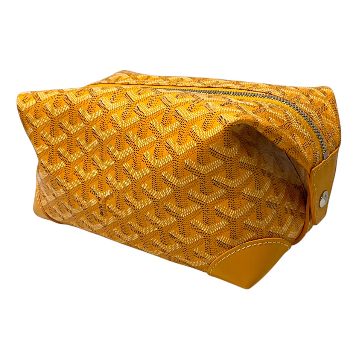 【中古】GOYARD 【ボウリング25トイレタリーバッグ】 お手て合切袋 黄色 【130326】（ゴヤール）