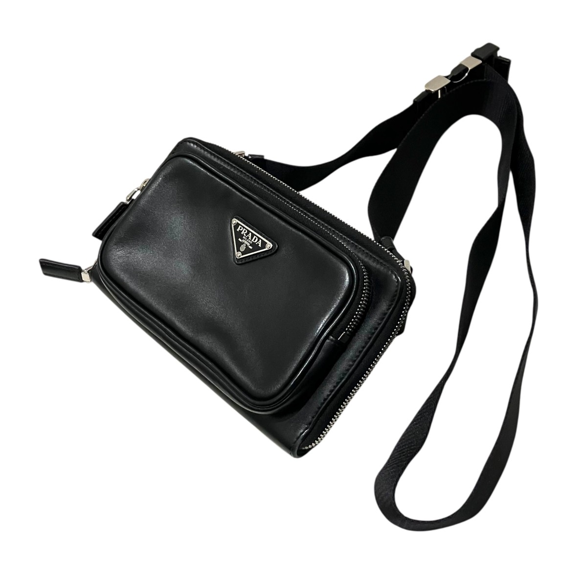 【中古】PRADA ショルダーバッグ 2VH156 黒いこと 【130326】（プラダ）