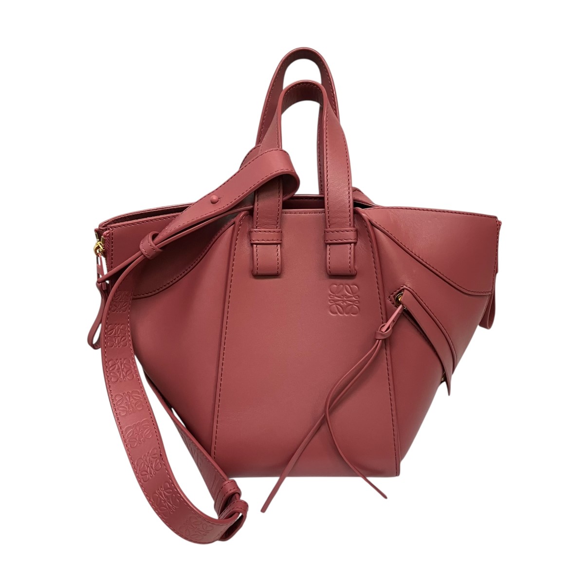 【中古】LOEWE ハンモックコンパクトバッグ 2WAYショルダーバッグ HAMMOK COMPACT SOLID BAG サクラ色 大きさ：ONE SIZE 【130326】（ロエベ）