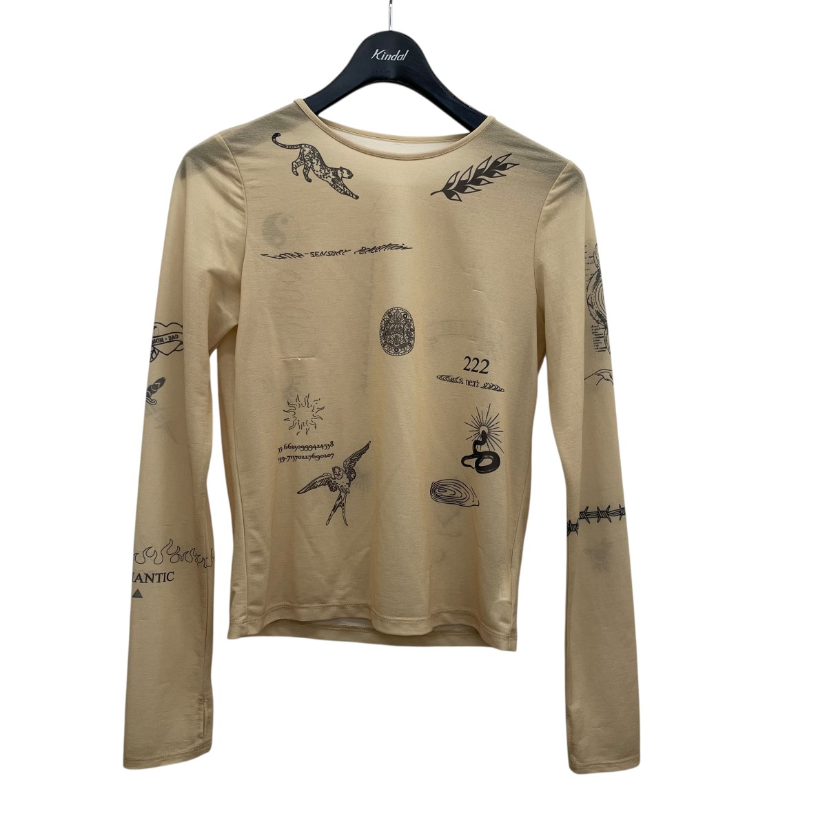 【中古】 MAISON SPECIAL　 柄カットソー 21231415303 ベージュ サイズ：FREE 【130326】（メゾンスペシャル）