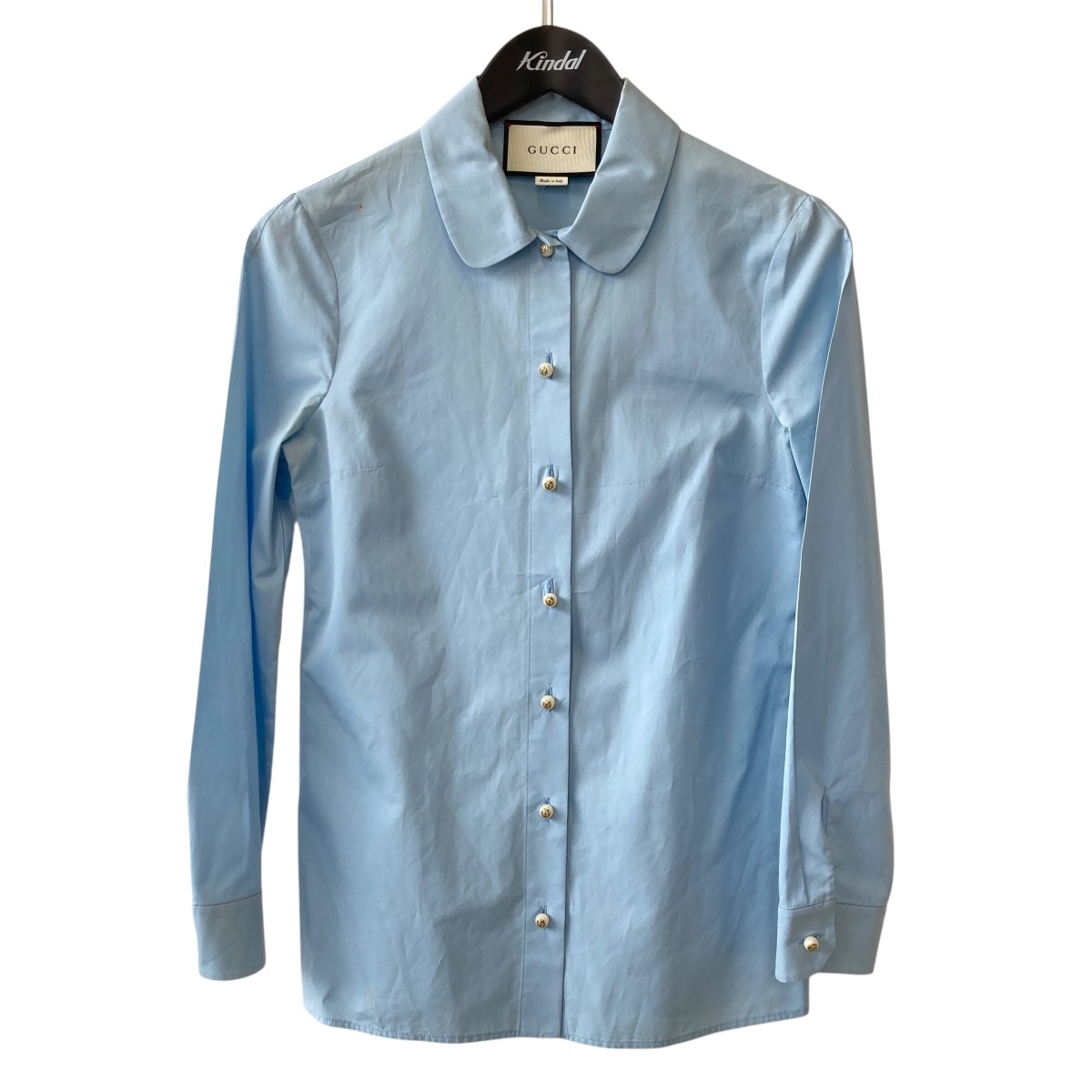 【中古】 GUCCI　 長袖シャツ 472126 スカイブルー サイズ：36 【140326】（グッチ）