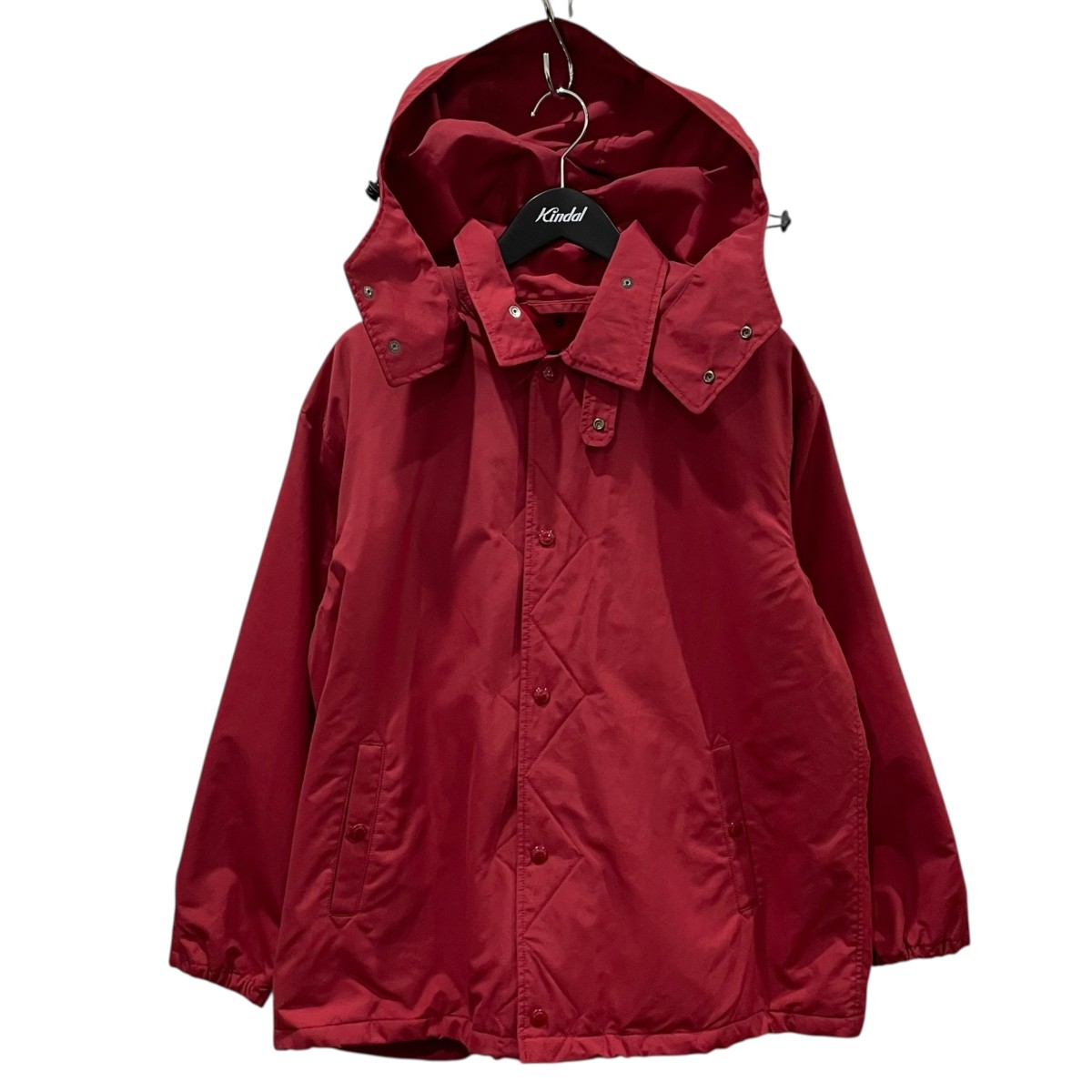 【中古】 Engineered Garments 23AW 中綿フーデッドジャケット Wind Breaker - Nylon Poplin ウインドブレーカー ナイロン ポプリン レッド サイズ：S 【価格見直し】