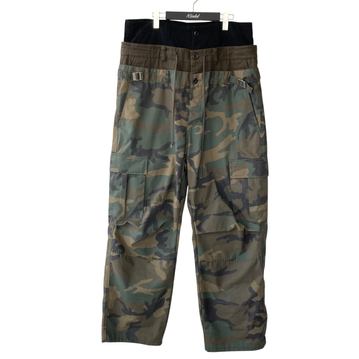 【中古】 PROJECT G／R 3 LAYERD CARGO PANTS カーゴパンツ グリーン サイズ：3 【価格見直し】
