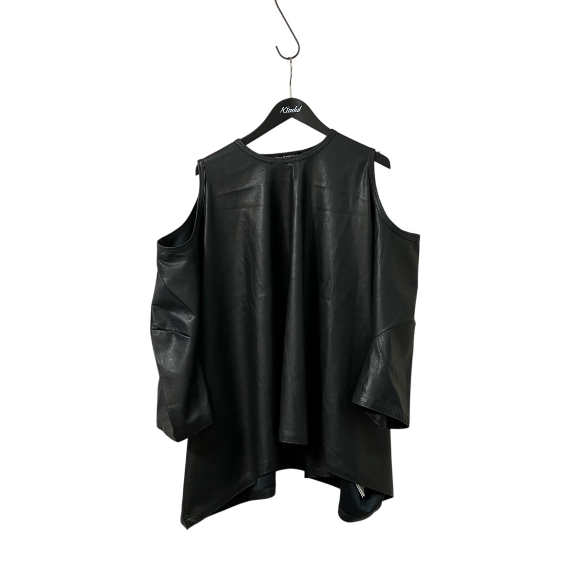 【中古】 JUNYA WATANABE CDG　 24AW レザー調プルオーバーシャツ JN T015 ブラック サイズ：M 【140326】（ジュンヤワタナベコムデギャルソン）