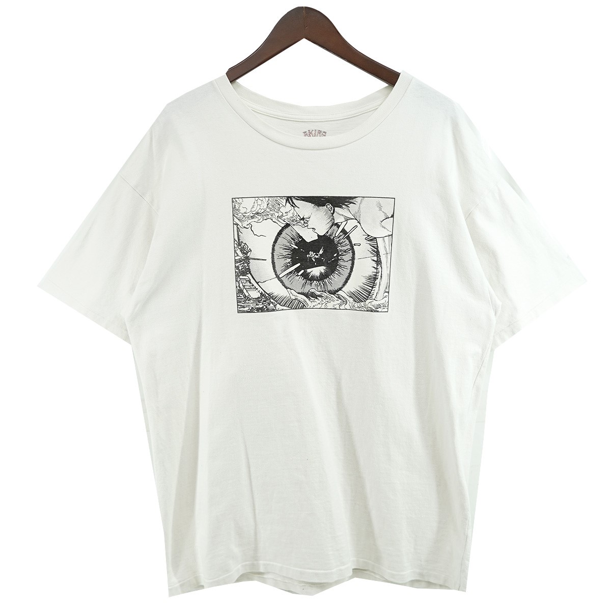 【中古】AKIRA&times;READYMADE2019 AKIRA ART OF WALL アキラアートオブウォール AKIRA コラボ ロゴ アキラシャツ ホワイト サイズ：XL【価格見直し】｜ブランド古着のカインドオル