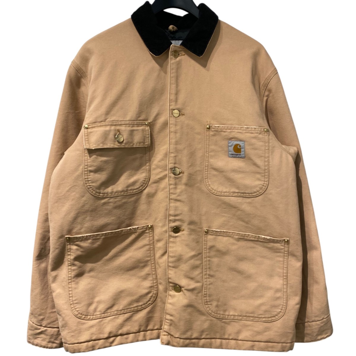 【中古】CARHARTT WIP OG CHORE COAT ウォッシュVINTAGEヴィンテージ産業チョアコート I027357 落花生 大きさ：M 【130326】（カーハートダブリューアイピー）