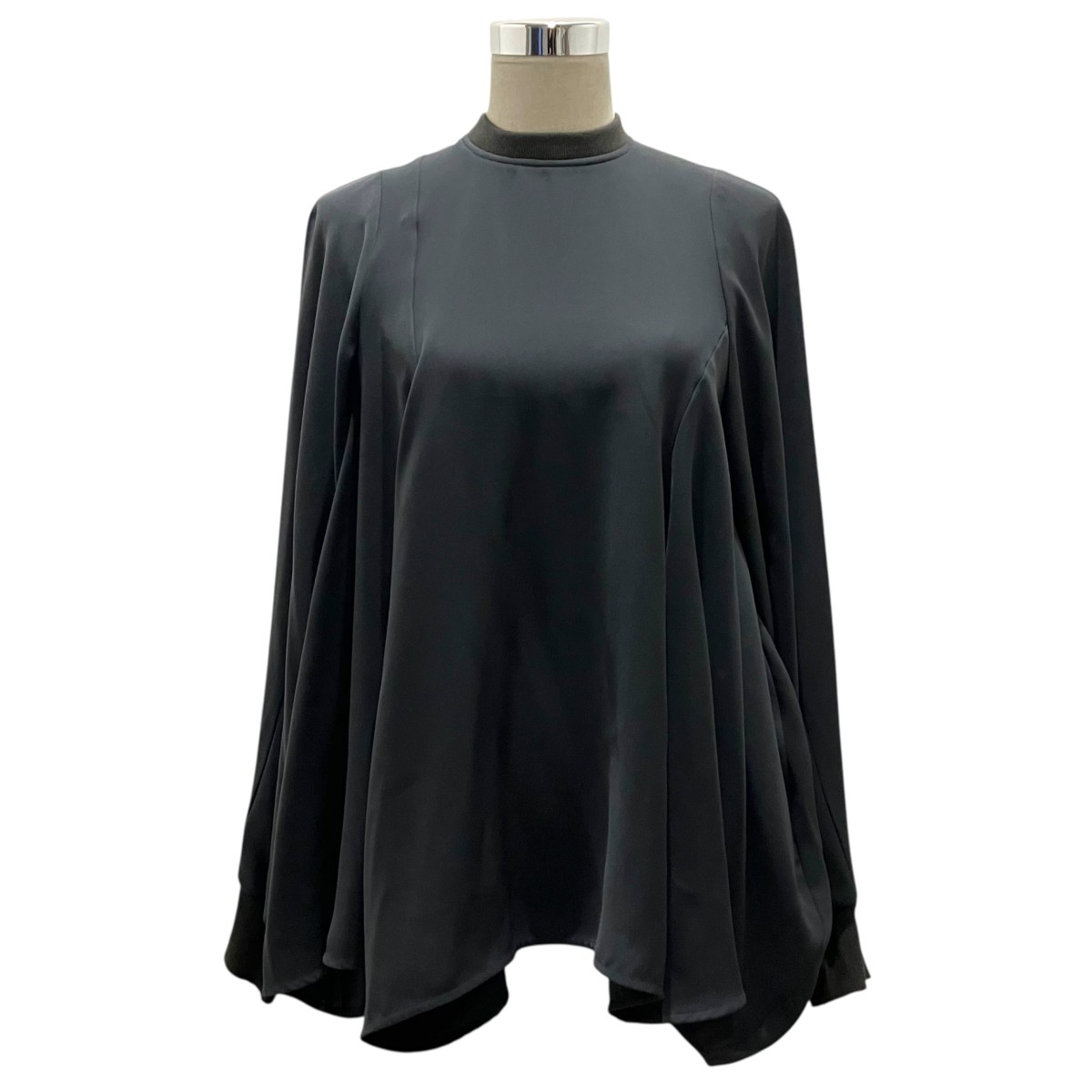 【中古】 ENFOLD　 【CURVE-DRAPE PULLOVER】 フレアブラウス 300GS230-0980 チャコールグレー サイズ：38 【140326】（エンフォルド）