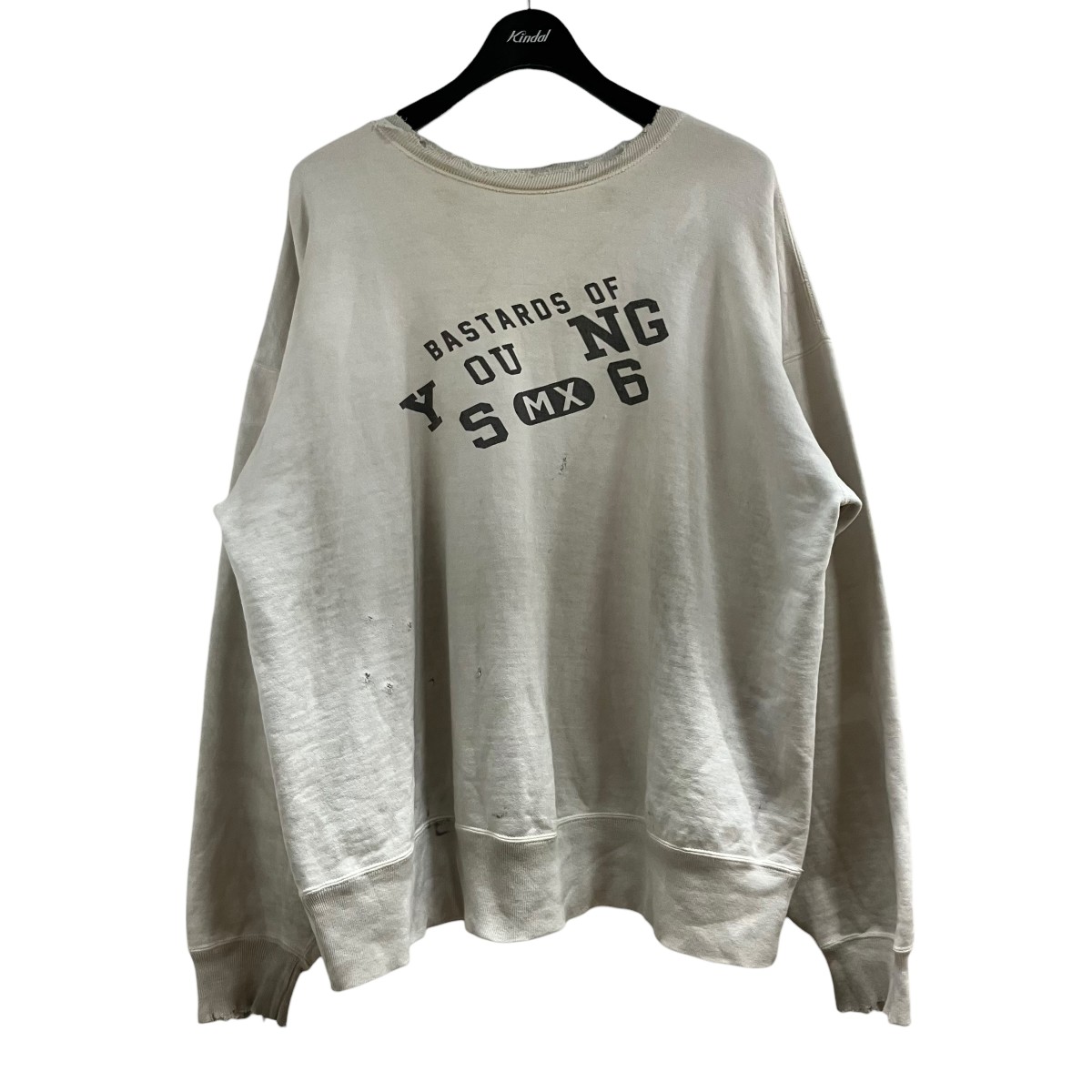 【中古】 SAINT MICHAEL ダメージ加工スウェット ライトグレー サイズ:XL 【140326】(セントマイケル)