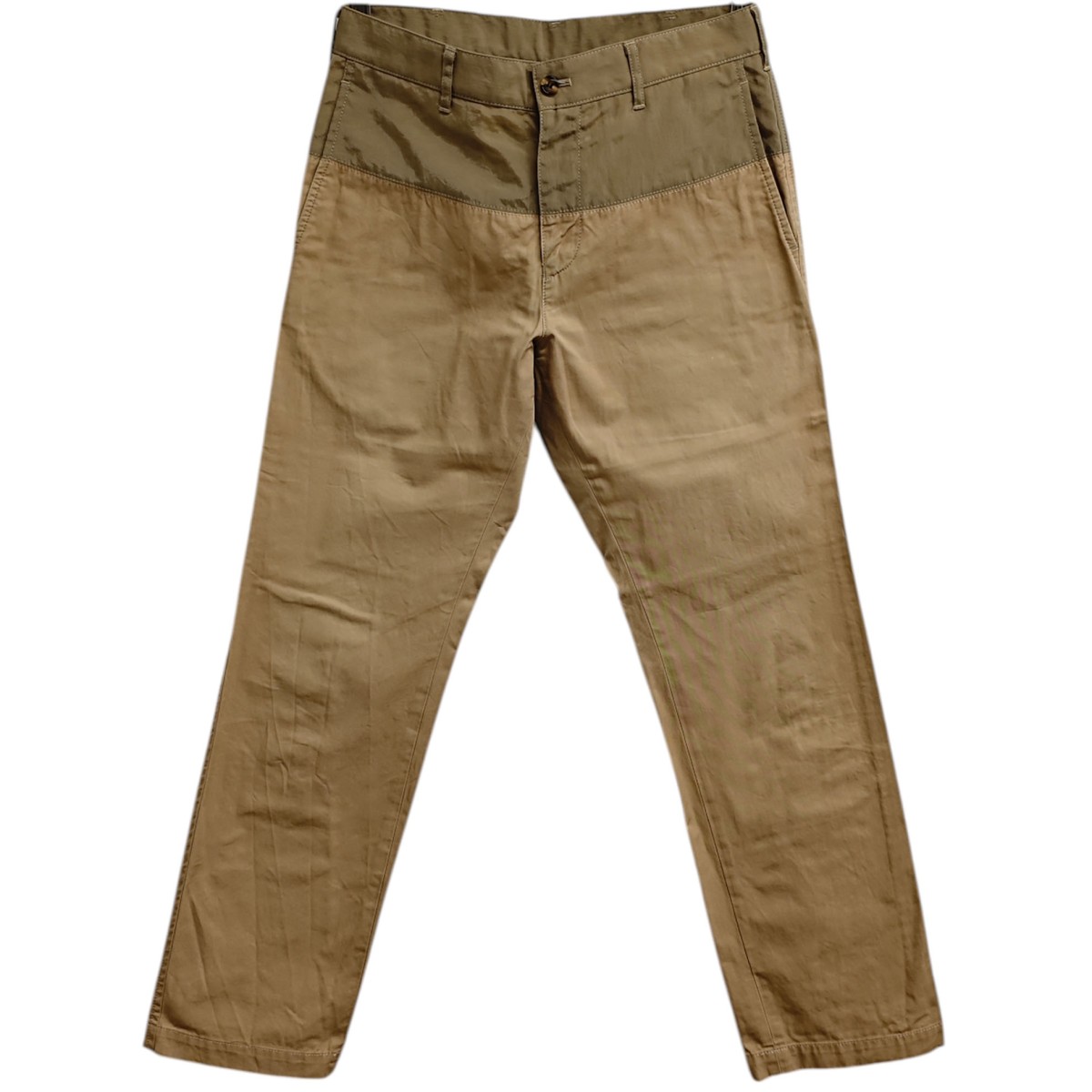 【中古】COMME des GARCONS HOMME うつり変わり青写真ズボン下 HE-P017 カーキ 大きさ：S 【140326】（コムデギャルソンオム）