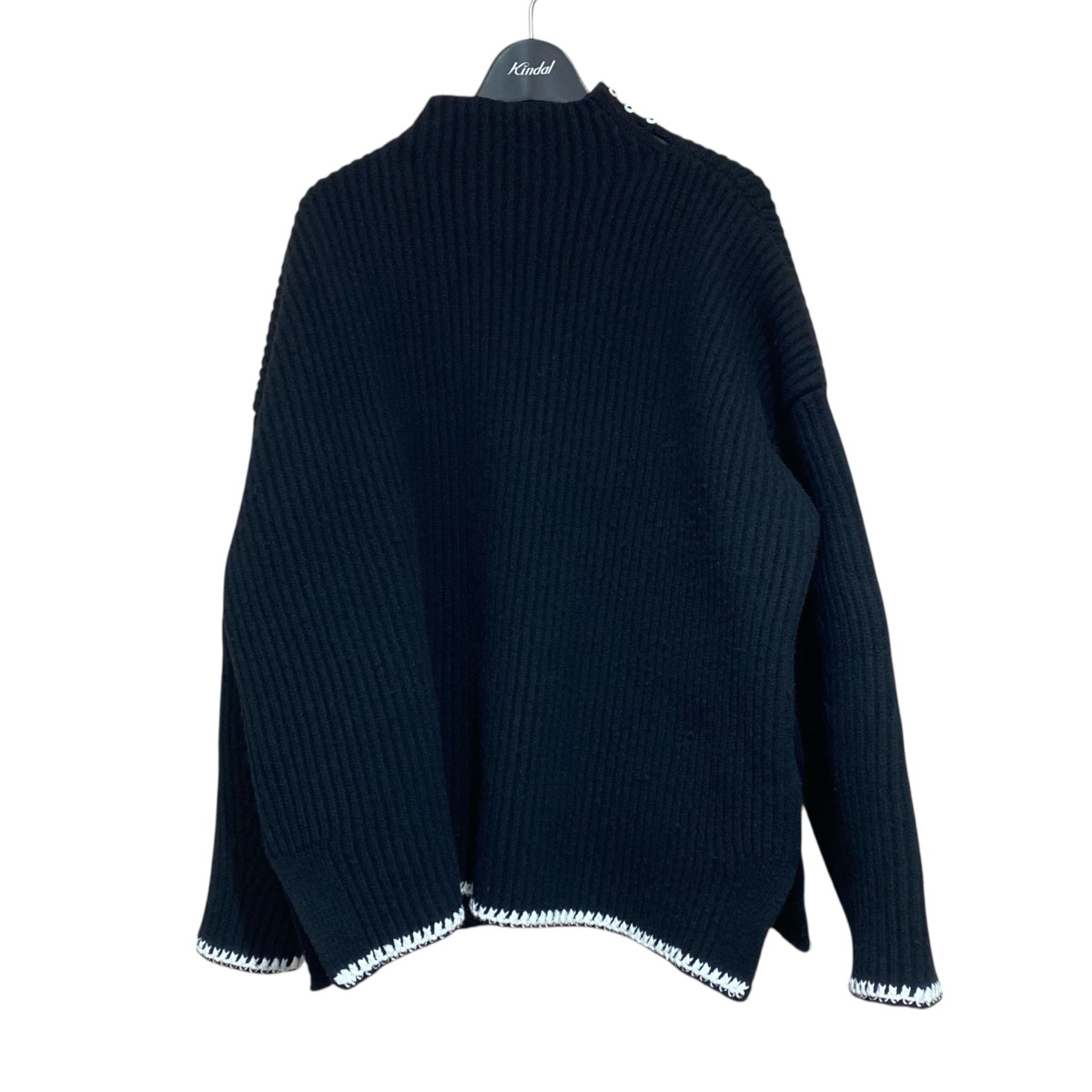 【中古】 OFFWHITE　 バックロゴハイネックニット OWHF054F24KNI001 ブラック サイズ：M 【140326】（オフホワイト）