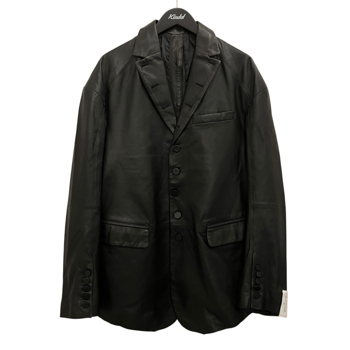 【中古】 rokh×H＆M　 レザーテーラードジャケット ブラック サイズ：S 【140326】（ロク×エイチアンドエム）