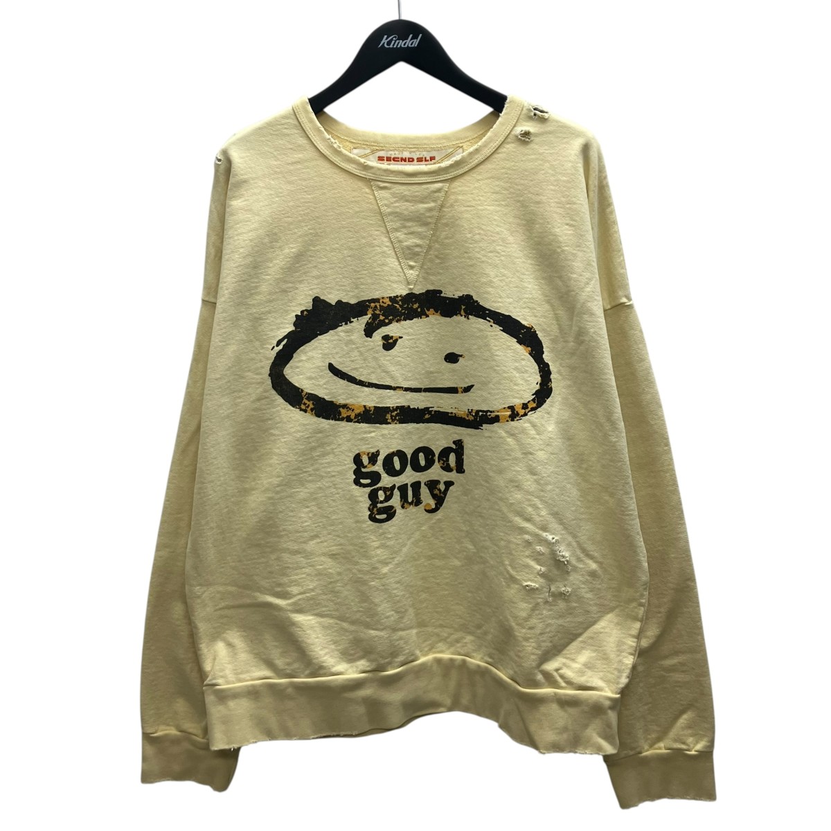 【中古】 SECND SLF　 GOOD GUY CREW NECK YELLOW スウェット イエロー サイズ：XL 【150326】（セカンドセルフ）