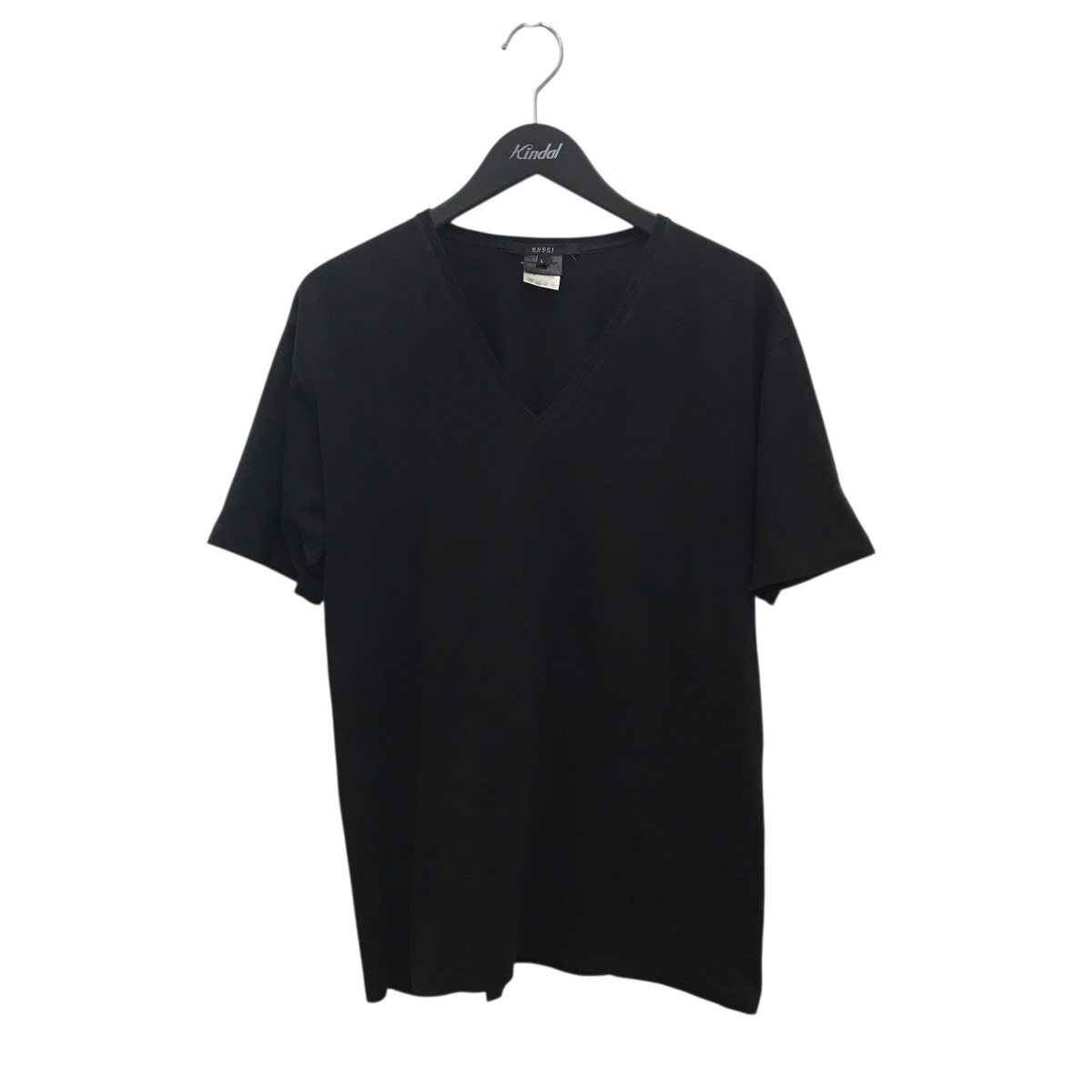 【中古】 GUCCI VネックTシャツ 090458.25411 ブラック サイズ:L 【150326】(グッチ)