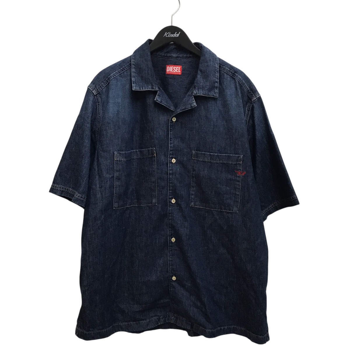 【中古】 DIESEL　 半袖デニムシャツ 068KD インディゴ サイズ：XXL 【150326】（ディーゼル）