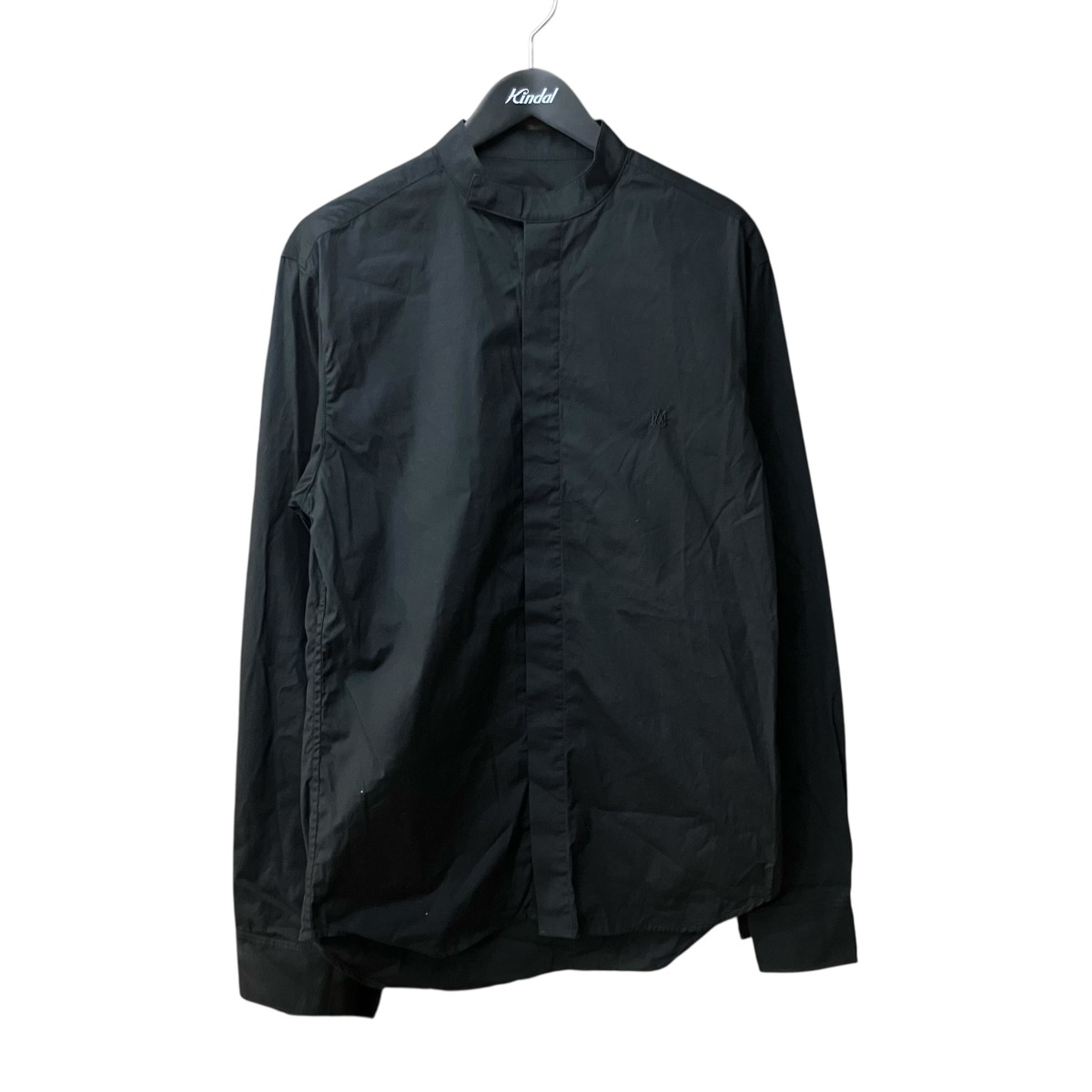 【中古】AMIRI ワンポイントロゴ長袖シャツ SRPF23MSL 018SMRBC00 ブラック サイズ:48 【120726】(アミリ)|ブランド古着のカインドオル
