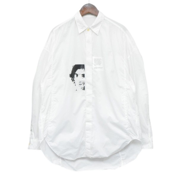 【中古】 JULIUS　 PRINT DROP SHOULDER SHIRTS　プリントドロップショルダーシャツ　657SHM2-P ホワイト サイズ：2 【150326】（ユリウス）