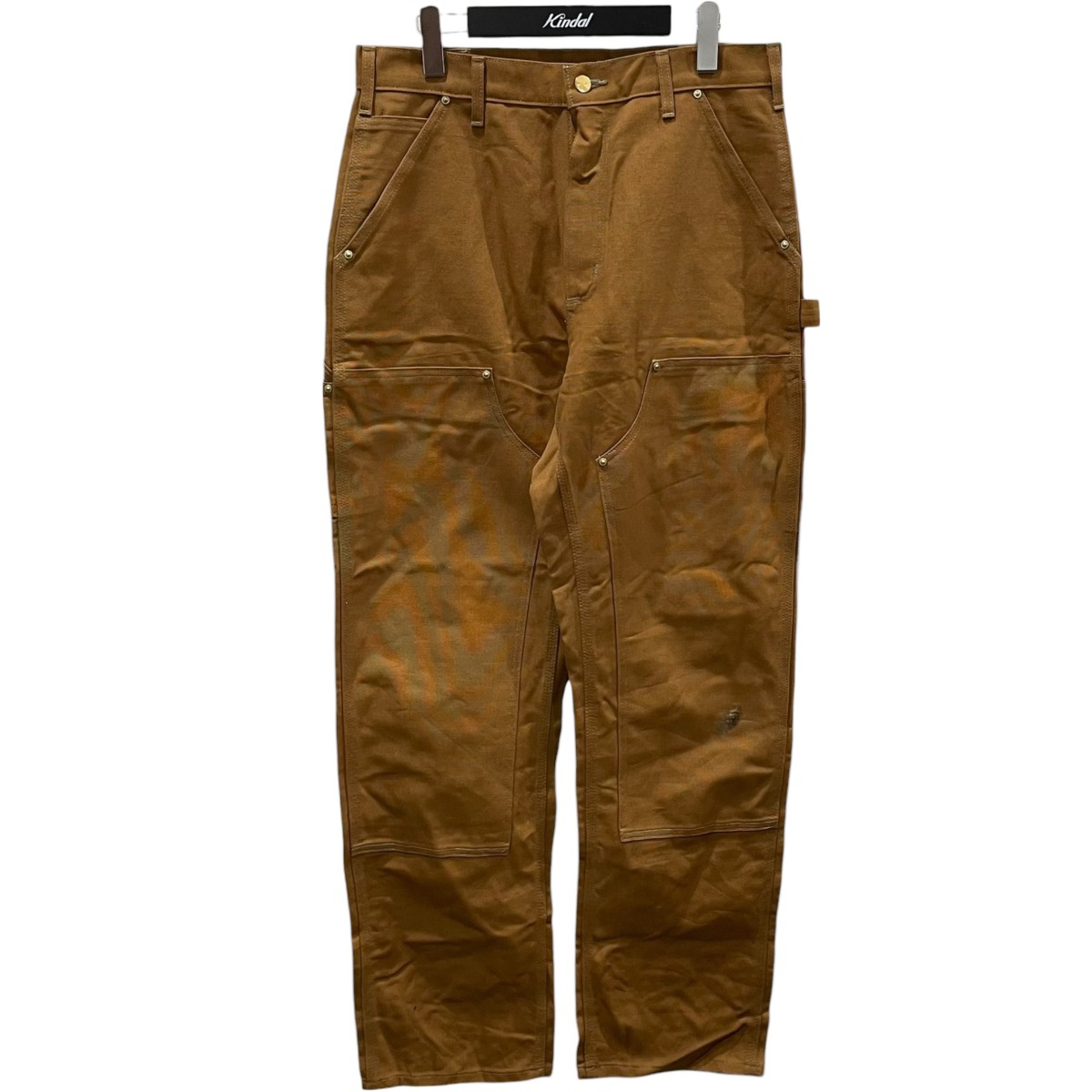 【中古】 CarHartt　 ダブルニーパンツ Loose Fit Firm Duck Double-Front Utility Work Pant ルーズフィット ファームダック ダブルフロントユーティリティワークパンツ B01 ブラウン サイズ：32×32 【150326】（カーハート）