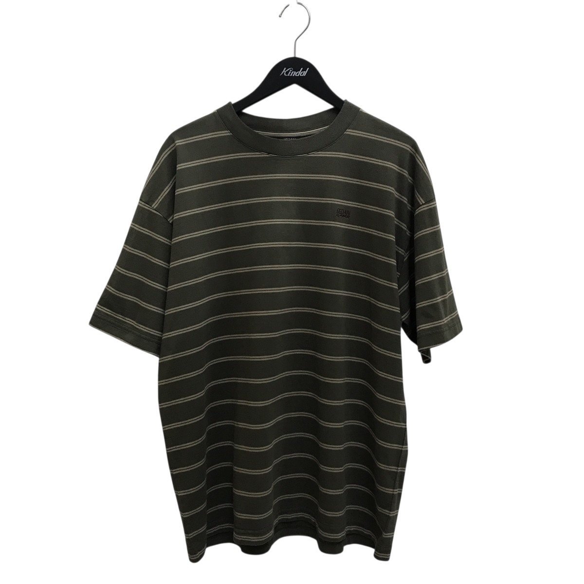 【中古】 SEDAN ALL-PURPOSE　 25SS Striped S S Tee ボーダーTシャツ SD25S-CT07 オリーブ サイズ：XL 【150326】（セダンオールパーパス）