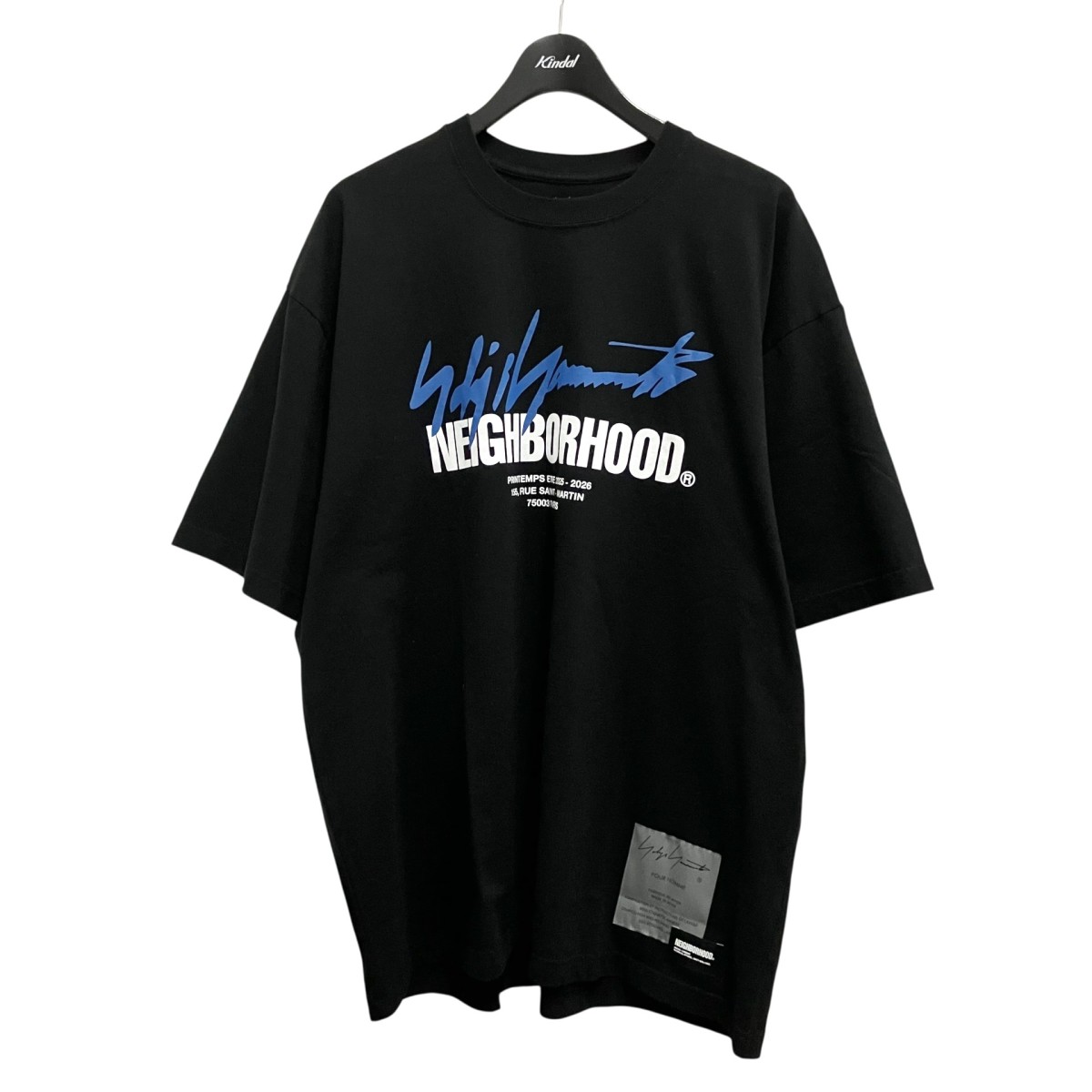 【中古】 NEIGHBORHOOD×YOHJI YAMAMOTO　 TEE SS-2 プリントTシャツ HK T97 997 ブラック サイズ：XXL 【160326】（ネイバーフッド×ヨウジヤマモト）
