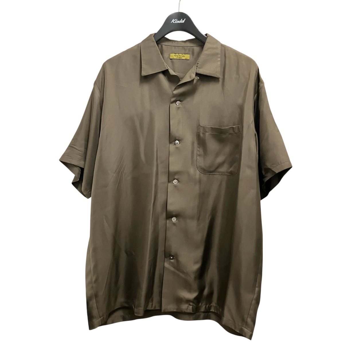 【中古】WANG CHOMPHU SILK SS SHIRT ／ POKCORPAA SANT 絹地半袖プルオーバー オリーブ 大きさ：XL 【160326】（ワンチョンプー）
