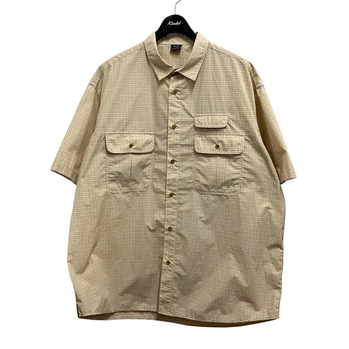 【中古】 PWA　 チェック 半袖シャツ P05C009 SH02 イエロー サイズ：XL 【160326】（プア）