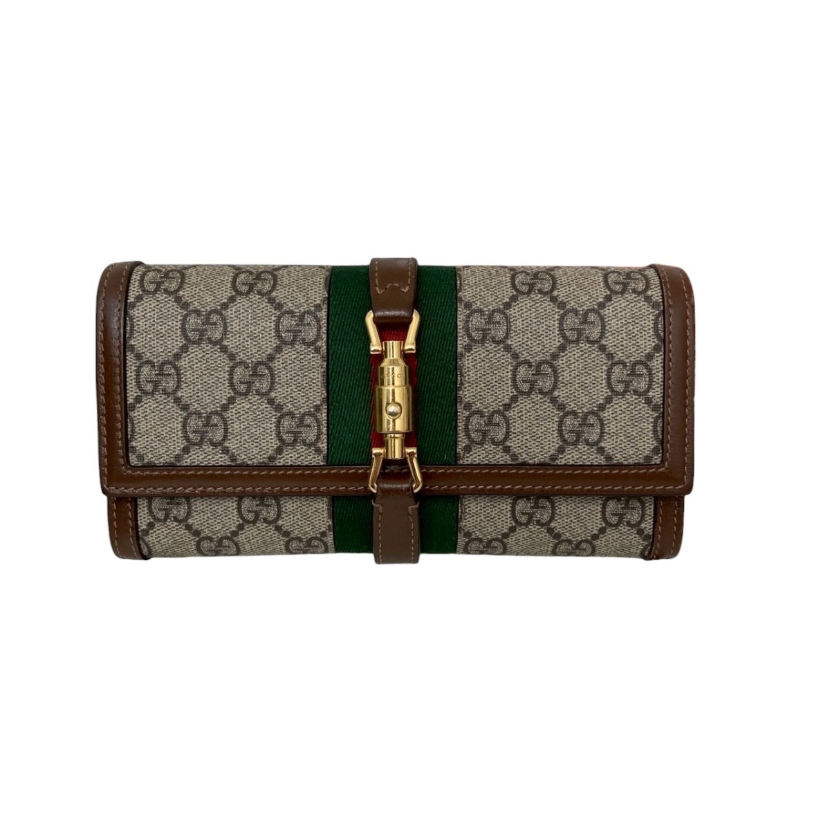 【中古】GUCCI ジャッキー1961 GGスプリーム ウォレットチェーン 長銭入れ 赤銅色 【160326】（グッチ）