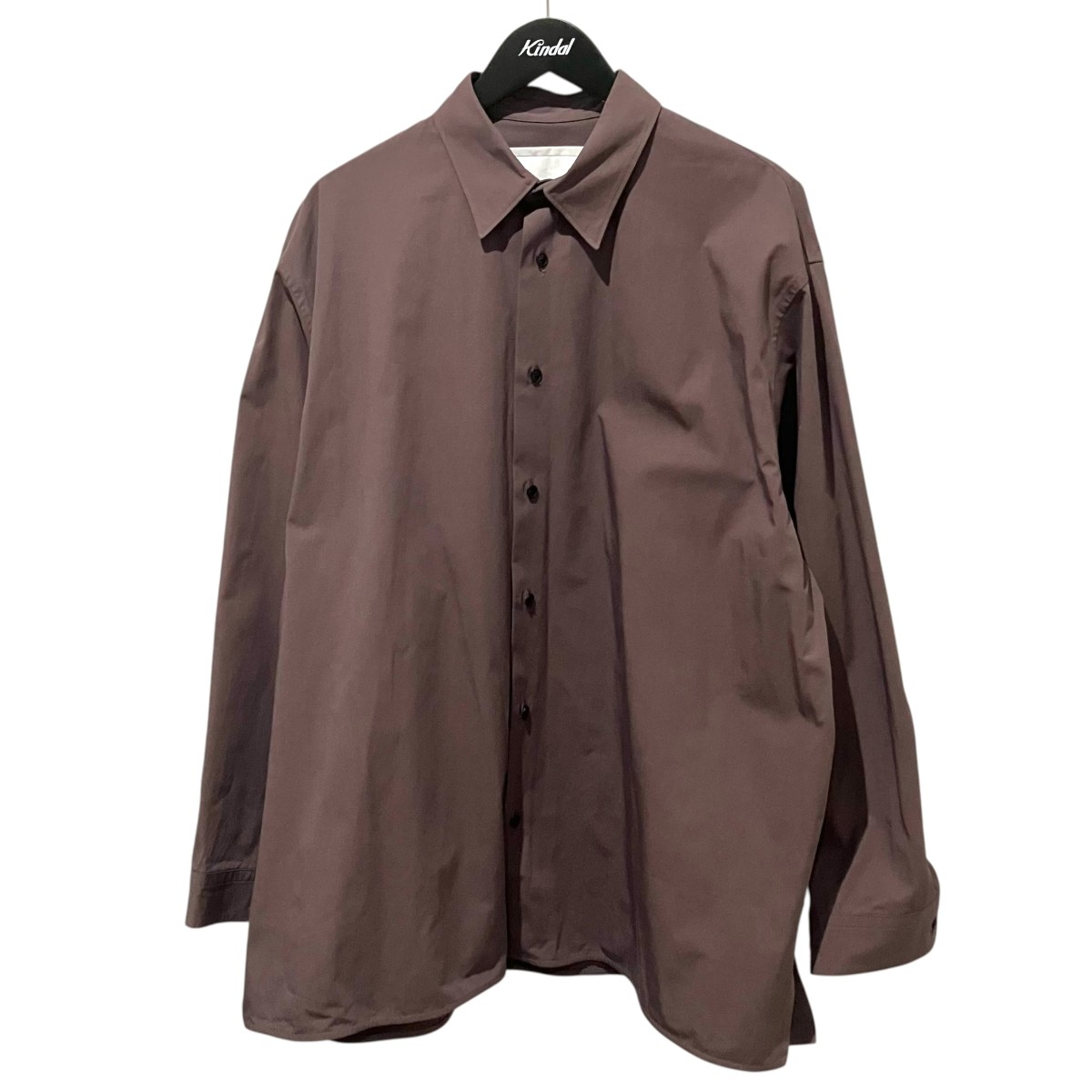 【中古】 NONNOTTE　 【Clear Heavy Broadcloth Oversized Shirt】 シャツジャケット N-24A-001 パープル サイズ：5 【160326】（ノノット）