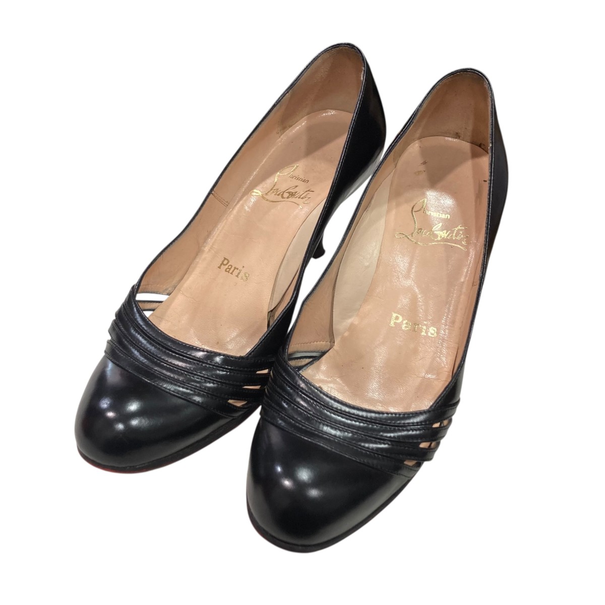 【中古】<br>Christian Louboutin<br>レザーパンプス ブラック サイズ：35<br>【価格見直し】