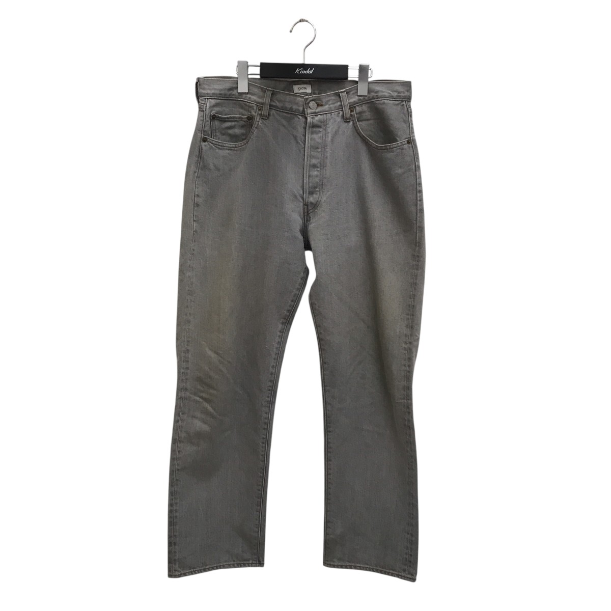 【中古】 CIOTA　 Straight 5 Pocket Pants デニムパンツ NPTM-1STB グレー サイズ：33 【160326】（シオタ）
