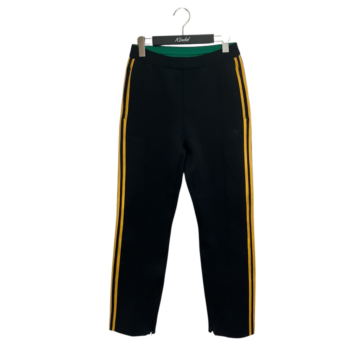 【中古】 adidas　 × WALES BONNER KNIT TRACK PANTS トラックパンツ IB3260 ブラック×イエロー サイズ：XS 【160326】（アディダス）