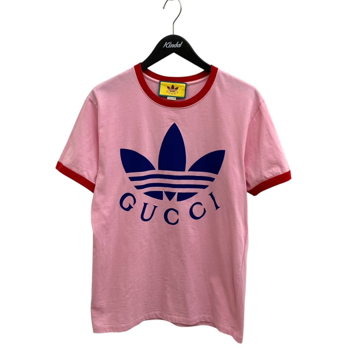 【中古】 GUCCI×adidas　 22SS LOGO PRINTED TEE 半袖Tシャツ 702612 ピンク サイズ：XS 【170326】（グッチ×アディダス）