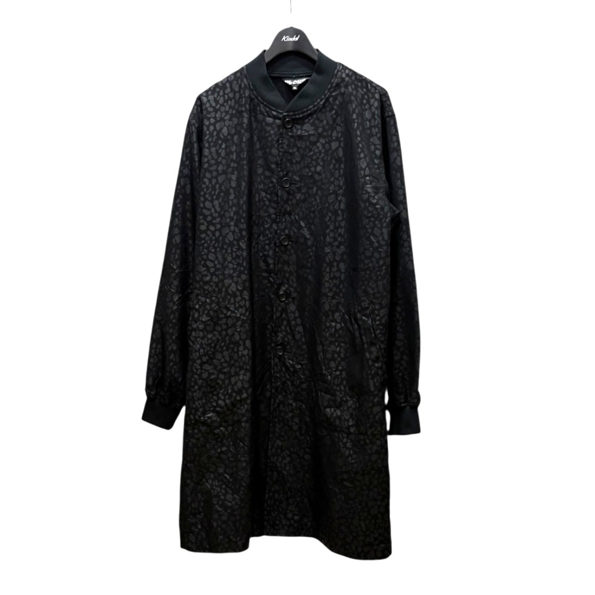 【中古】BLACK COMME des GARCONS　レオパード柄ロングブルゾン 1G-C002 ブラック サイズ：XL 【160326】（ブラックコムデギャルソン）｜ブランド古着のカインドオル 16,245円