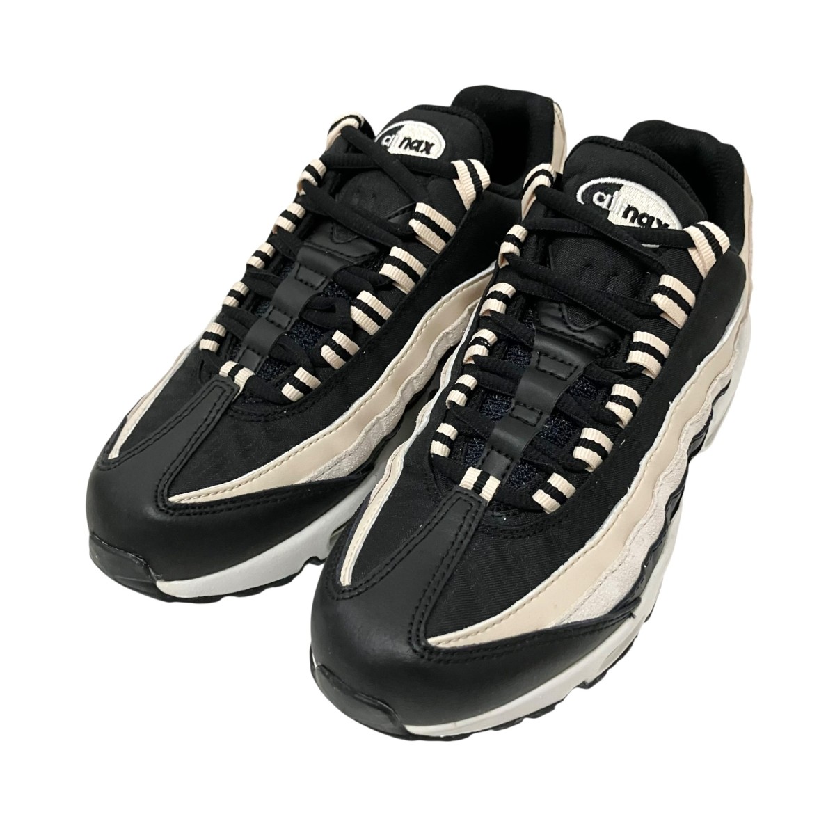 【中古】 NIKE　 Air Max 95 スニーカー CV8828 001 ブラック×ベージュ サイズ：23.5cm 【170326】（ナイキ）