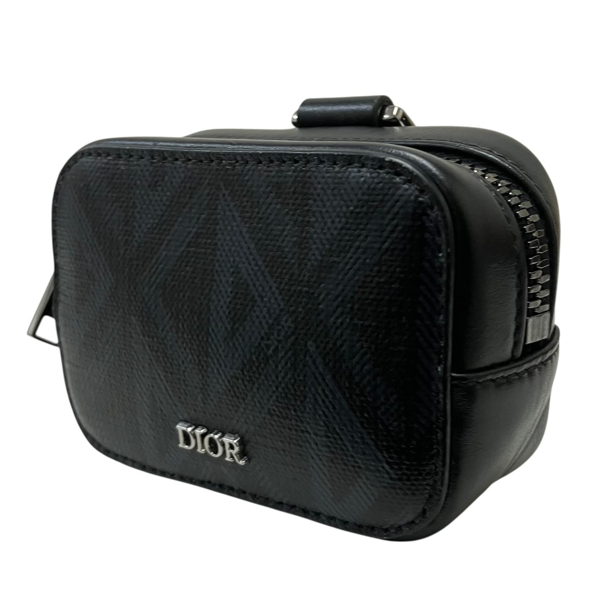 【中古】Christian Dior ミニショルダーポーチ 黒いこと×米国海軍 【170326】（ディオール）