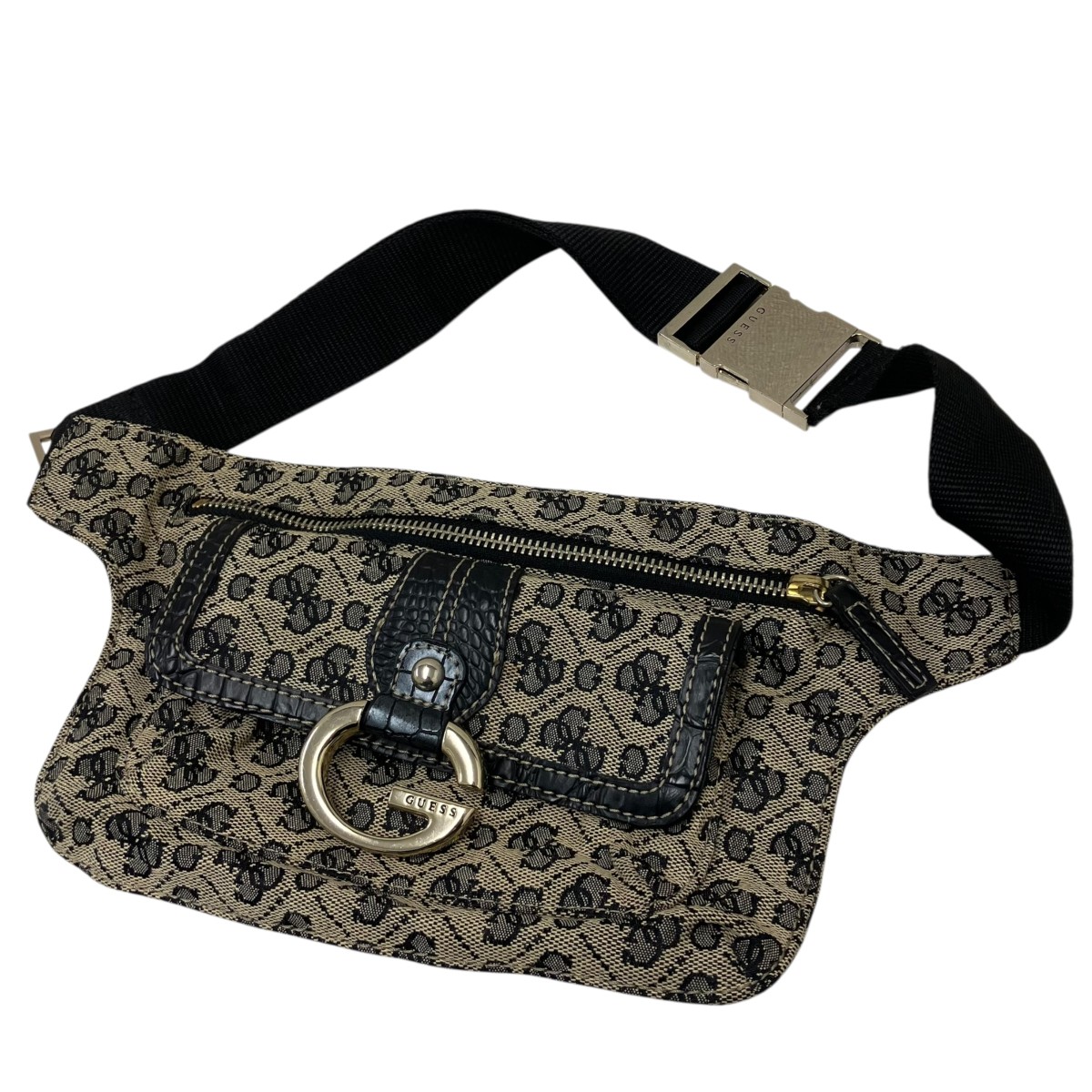 【中古】 GUESS　 ウエストバッグ ベージュ 【170326】（ゲス）