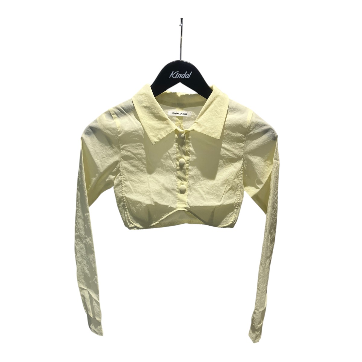 【中古】 FUMIKA UCHIDA　 FU-T-TP010 Stretch Taffeta Layered Bra Top Shirt ブラウス、 イエロー サイズ：36 【170326】（フミカウチダ）