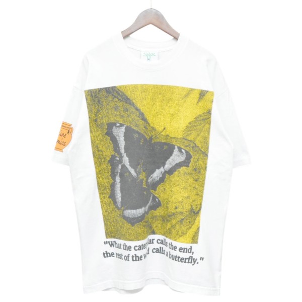 【中古】 Online Ceramics　 2024SS　Butterfly Tee　バタフライＴシャツ　オーバーサイズプリントＴシャツ ホワイト サイズ：L 【170326】（オンライン セラミックス）