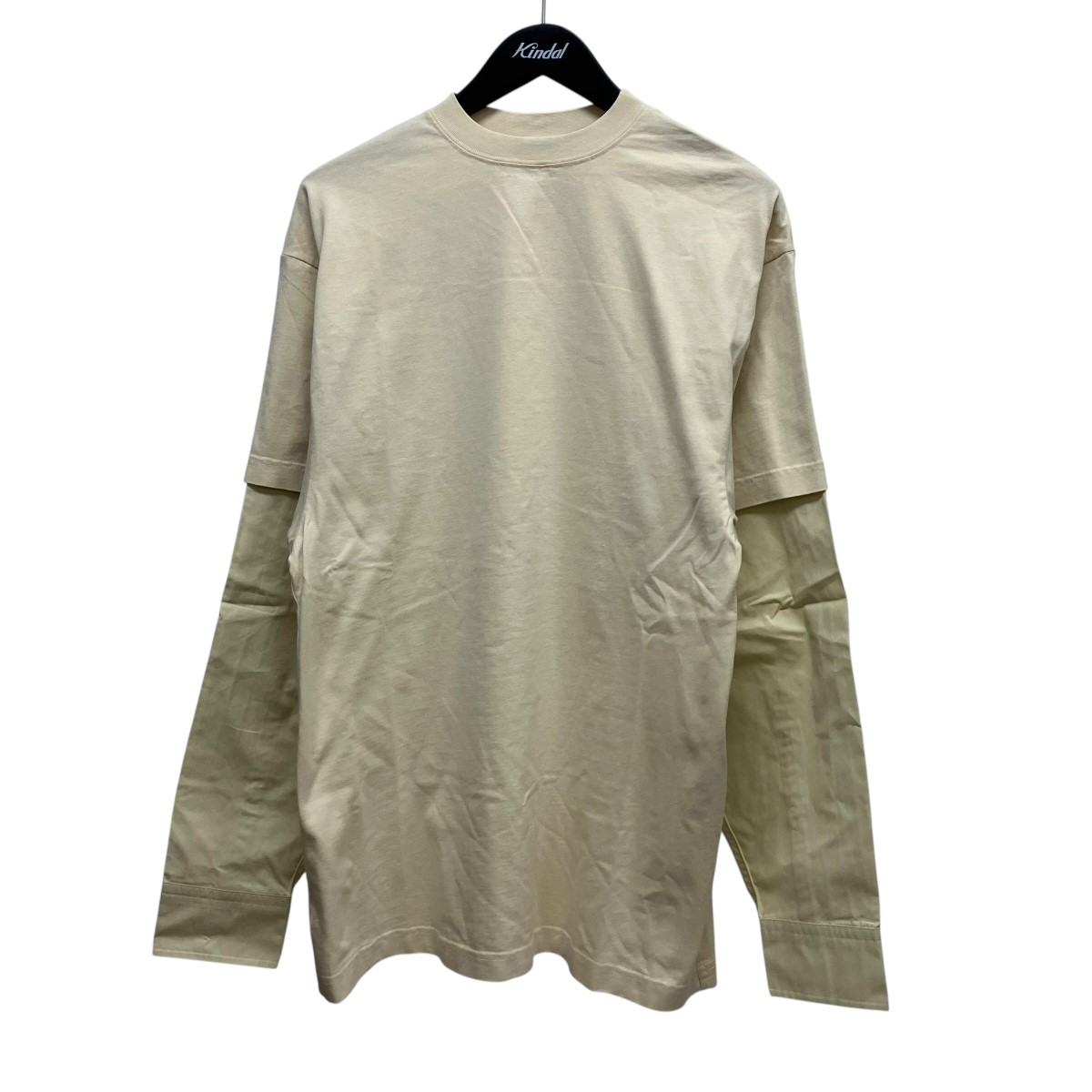 【中古】 BALENCIAGA　 レイヤードドッキングTシャツ 698631 TLVF3 ベージュ サイズ：1 【170326】（バレンシアガ）
