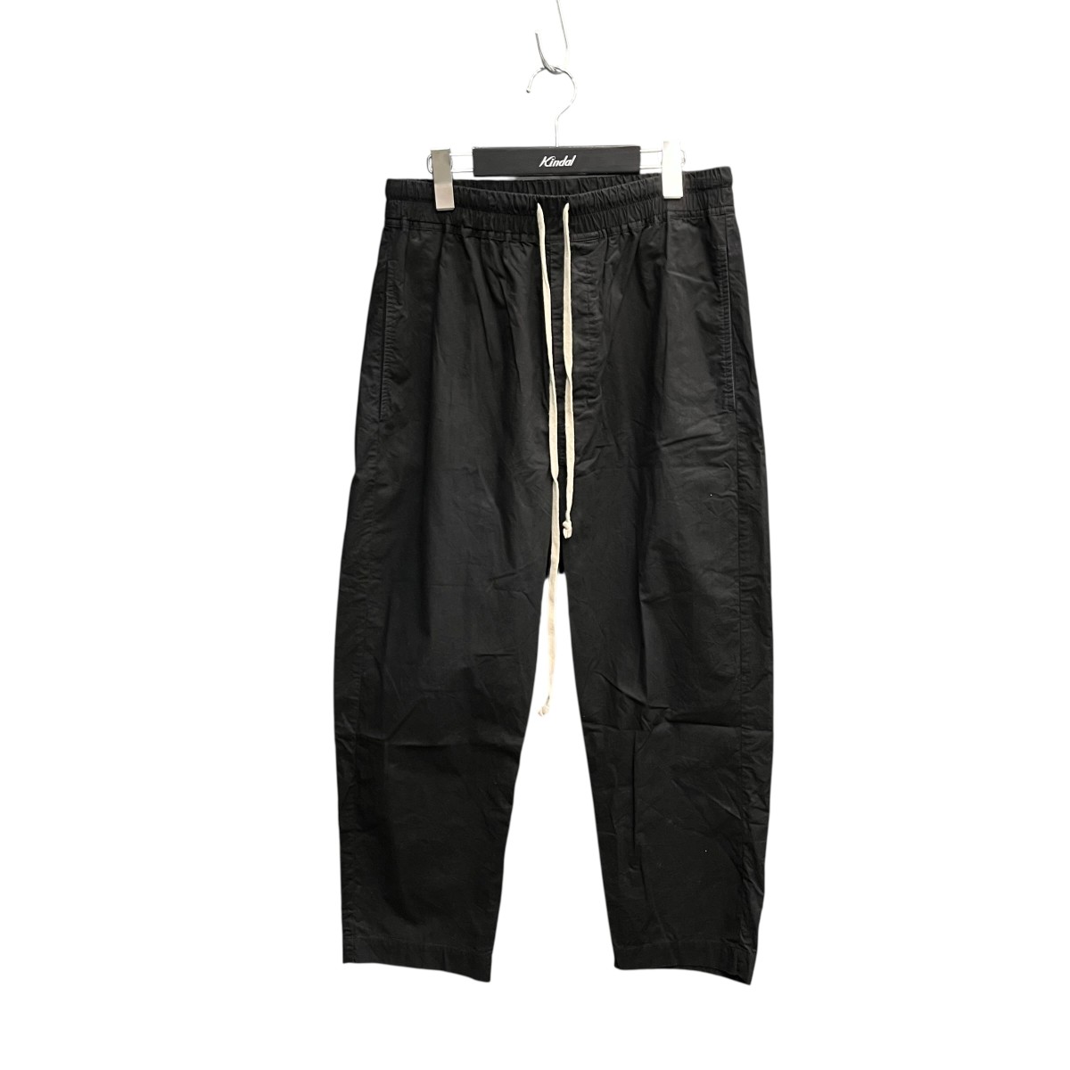 【中古】 RICK OWENS　 Drawstring Poplin Astaires Cropped Pant イージーパンツ RR20S7395 P ブラック サイズ：46 【170326】（リックオウエンス）