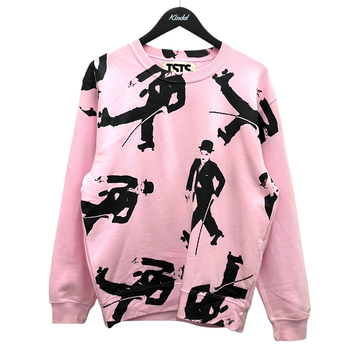 【中古】TSTS 【CHARLIE CHAPLIN SWEATSHIRT】 チャップリンスウェット 23AMM0101 ピンク サイズ:M 【170326】(ティーエスティーエス)|ブランド古着のカインドオル