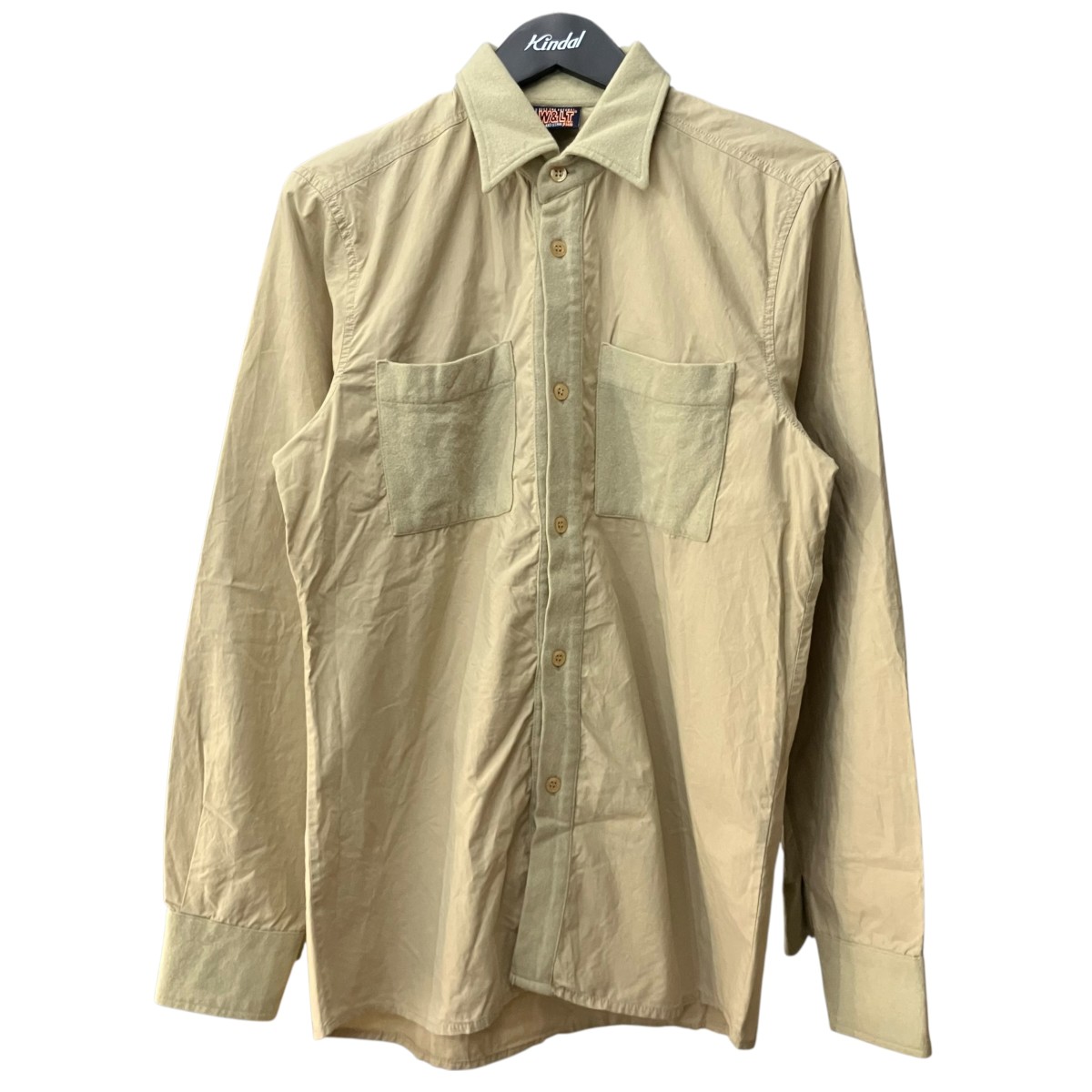 【中古】 W．＆L．T　 切替シャツ 357 87003 カーキ サイズ：S 【180326】（ウォルト）