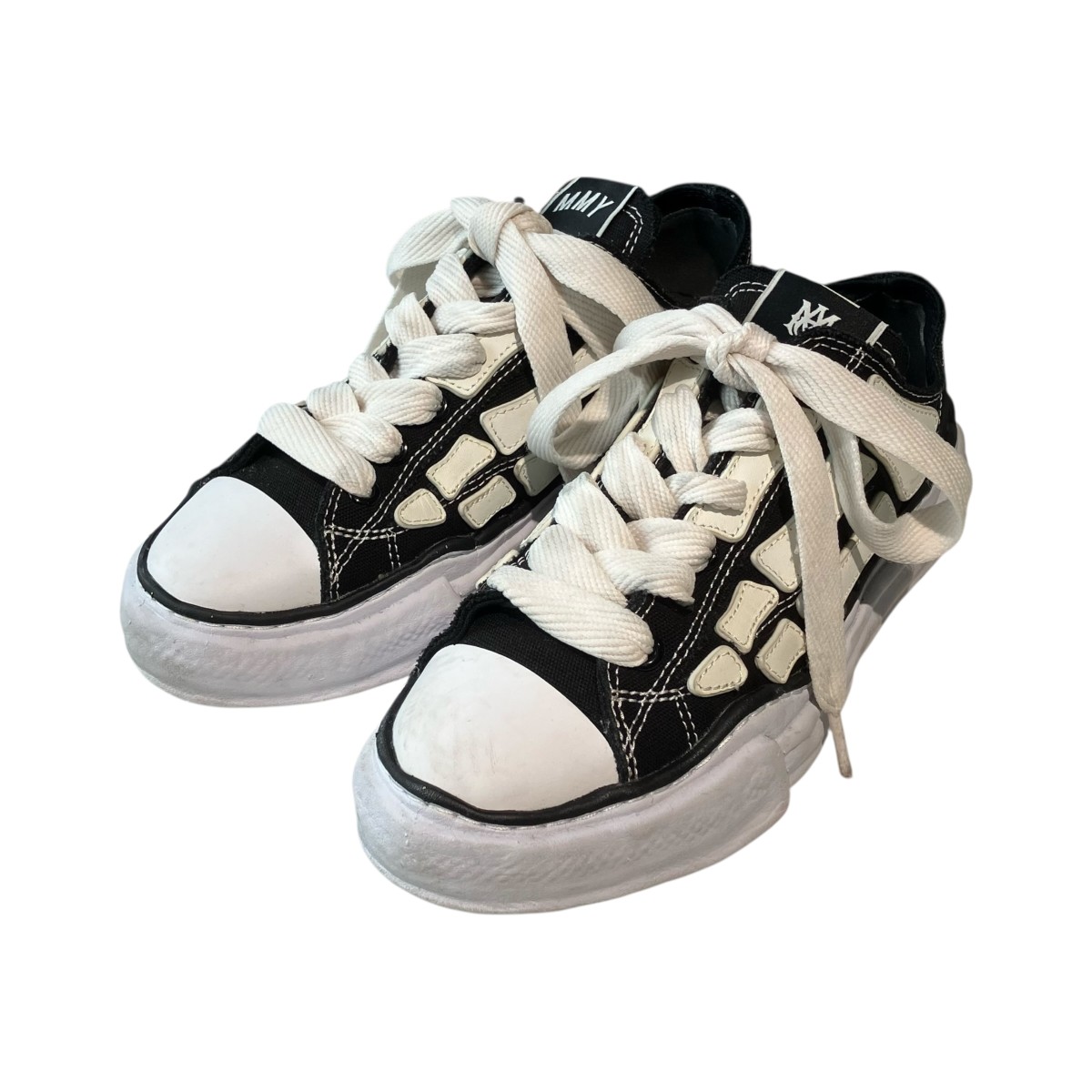 【中古】 Maison MIHARA YASUHIRO×AMIRI PETERSON OG Sole Canvas Low-top Sneaker ローカットスニーカー C13FW701 ブラック サイズ：42 【価格見直し】