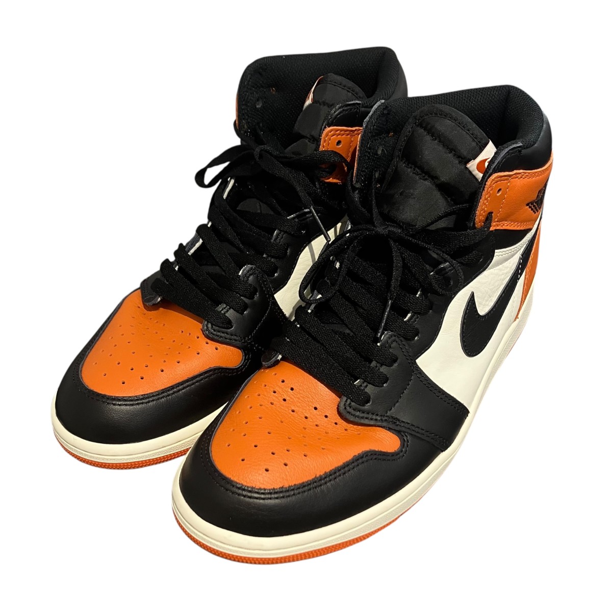 【中古】 NIKE　 AIR JORDAN 1 RETRO HIGH OG エアジョーダン1 レトロ ハイ OG スニーカー DZ5485-008 ブラック×オレンジ サイズ：28.5cm 【180326】（ナイキ）