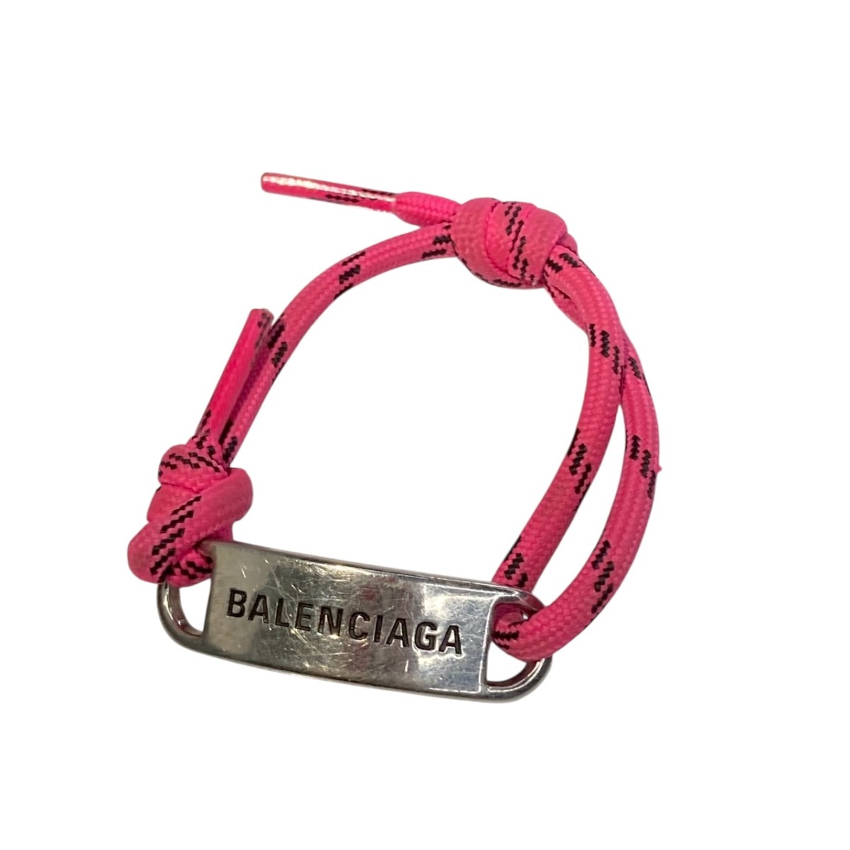 【中古】 BALENCIAGA　 ブレスレット ピンク×シルバー 【180326】（バレンシアガ）