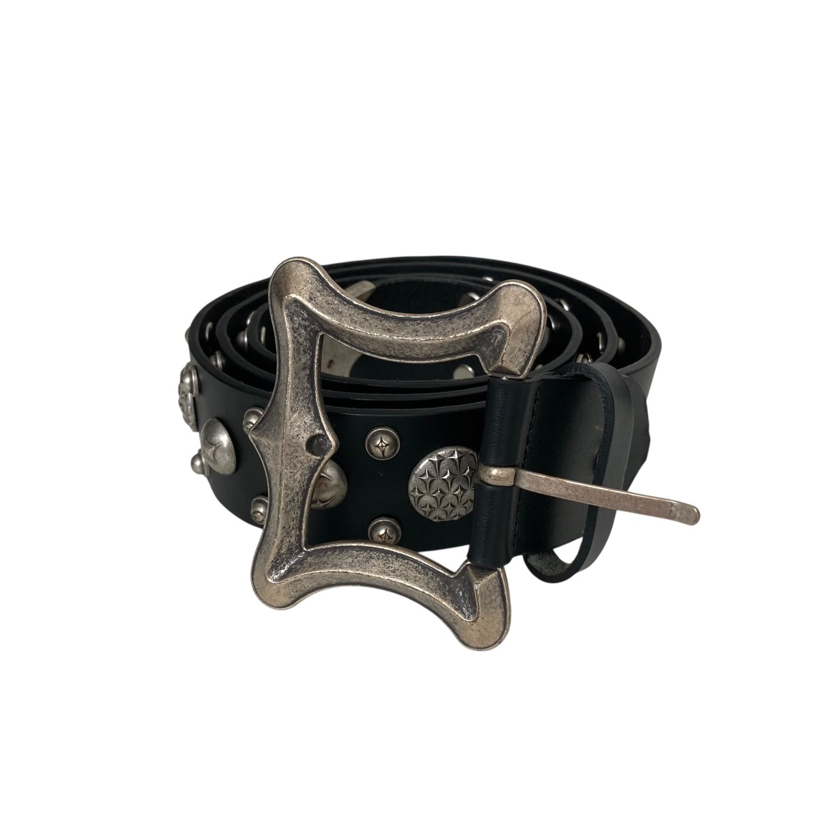 【中古】 THUG CLUB　 DRAGON BELT レザーベルト ブラック×シルバー 【180326】（サグクラブ）