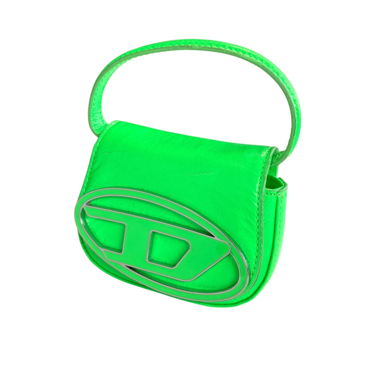 【中古】 DIESEL ロゴ ショルダー ミニバッグ X08709 1DR グリーン 【価格見直し】
